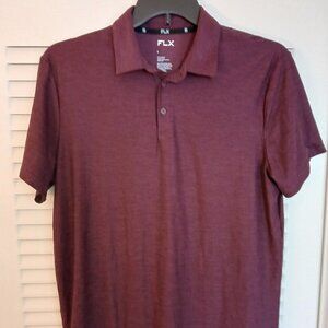 Mens FLX Brand Burgundy short sleeve polo shirt ( Size L )